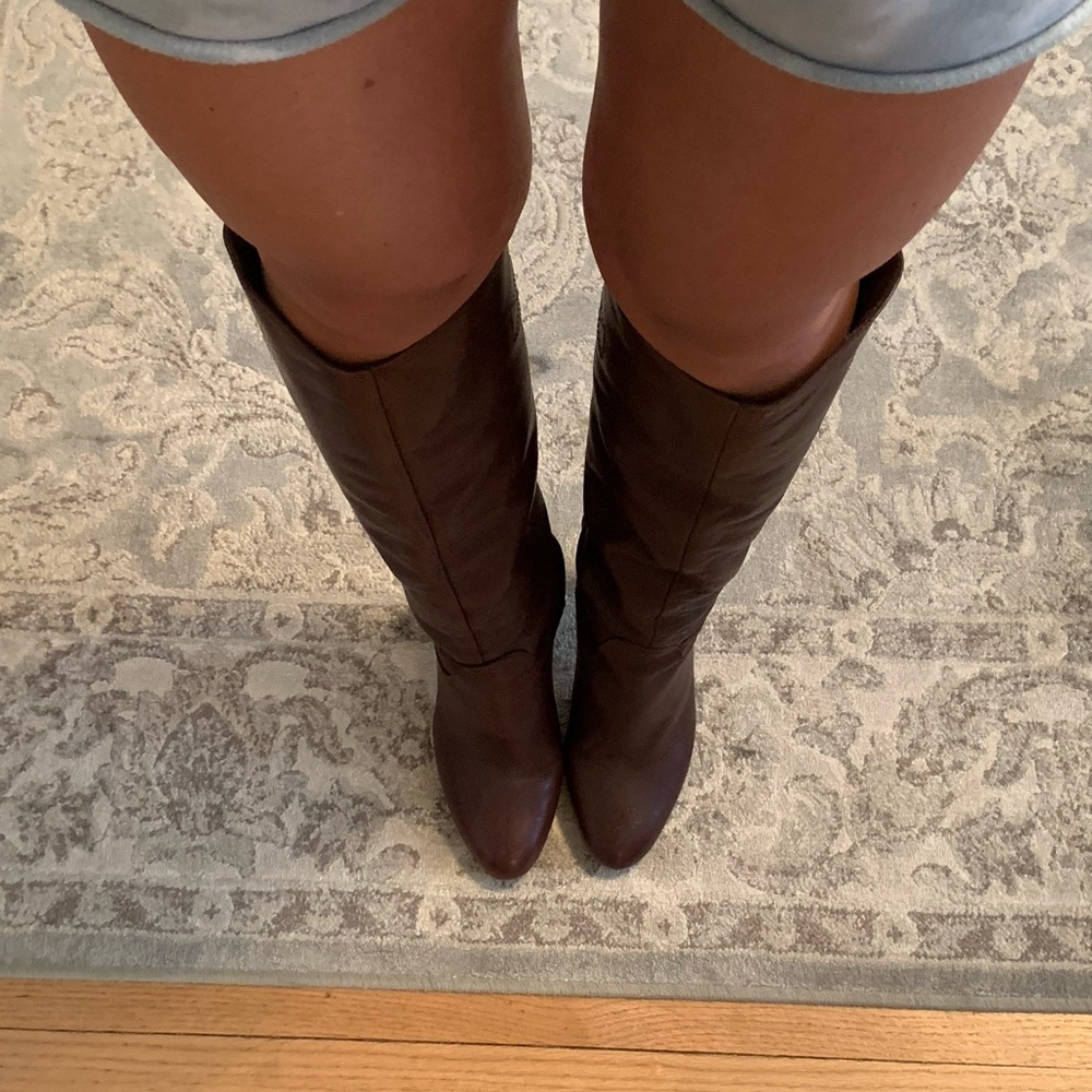 Zara Dark Brown Chocolate Leather Boots, size 8 US / 39 EU - Picture 10 of 12